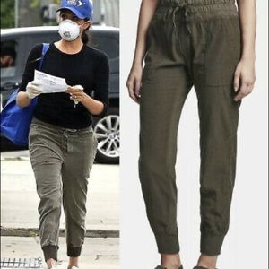 James Perse Mixed Media Linen Cotton Pants- sz 1